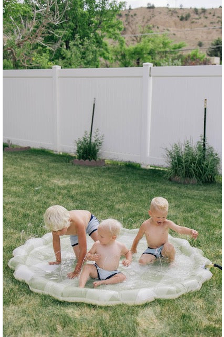 Gingham Splash Pad, Alternate, color, Green Gingham