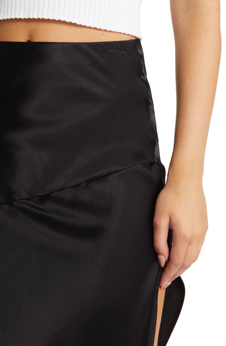 Sophie Rue Manhattan Satin Maxi Skirt, Alternate, color,