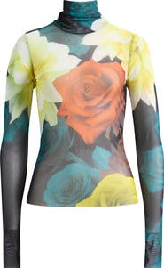 AFRM Zadie Floral Mesh Top