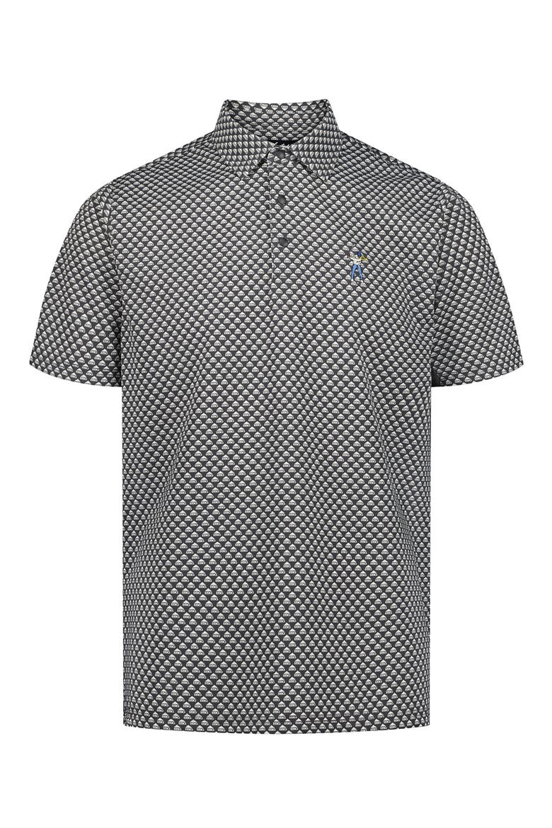 Geo Logo Performance Polo, Main, color, BLACK/ WHITE