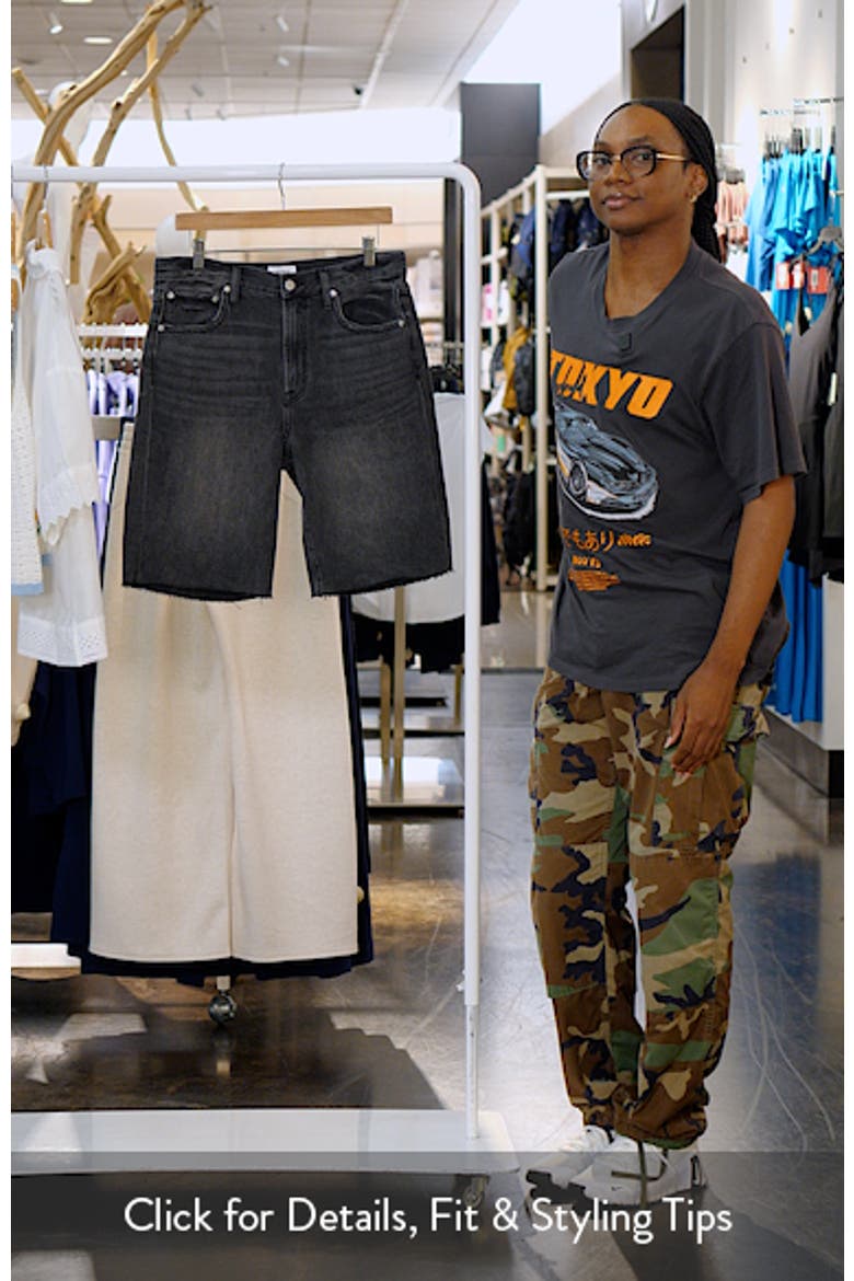 Nolan Denim Raw Hem Bermuda Shorts video