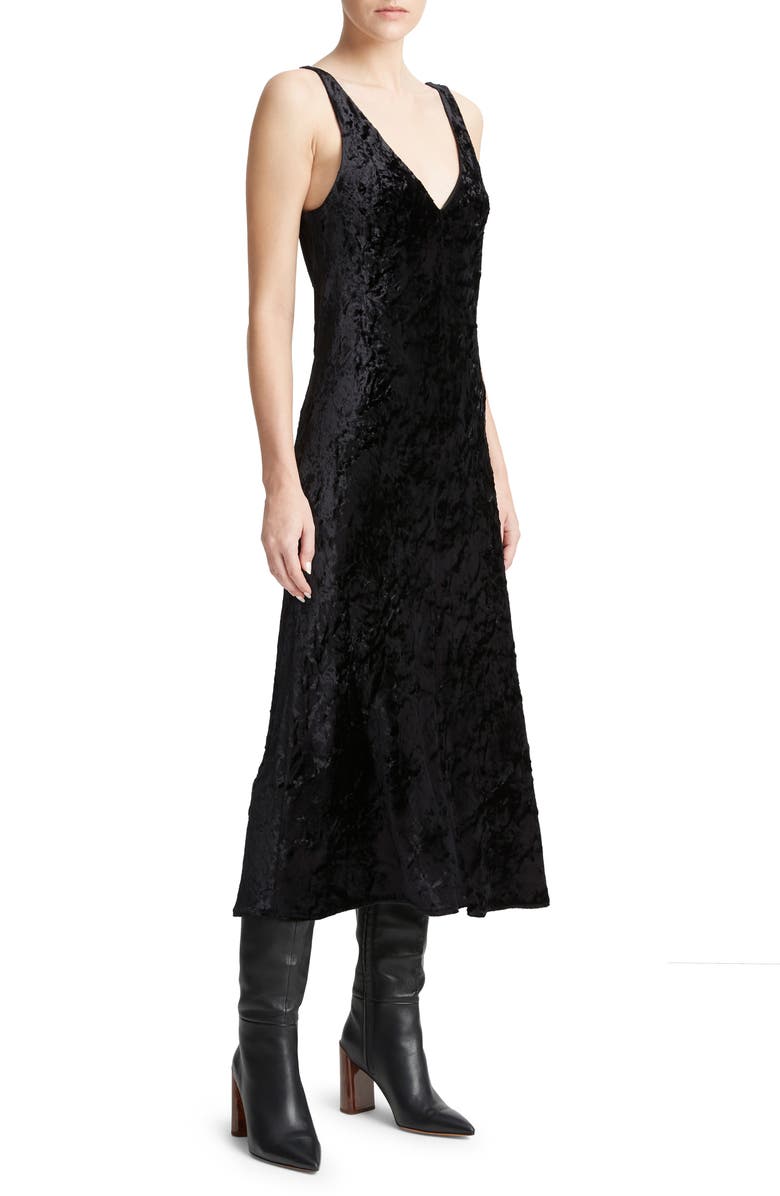 Vince Textured Velvet Midi Dress, Alternate, color, 