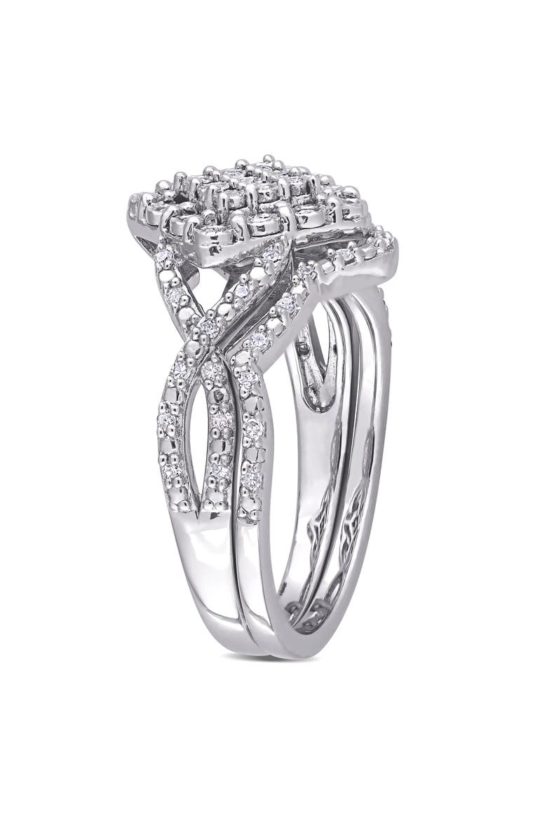 Diamond Engagement Ring Set - 0.27ctw, Alternate, color, SILVER