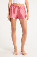 DONNI. The Silk Taffeta Racer Stripe Shorts