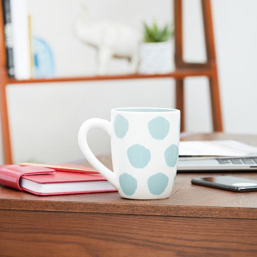 Carol & Frank Surf Dot Mug, Set Of 2 20 oz In Blue