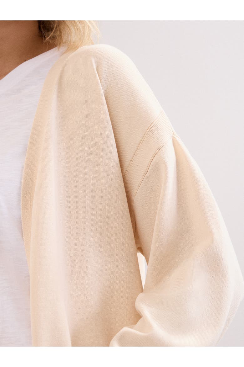 Sabrina Longline Open Front Cardigan, Alternate, color, Ivory