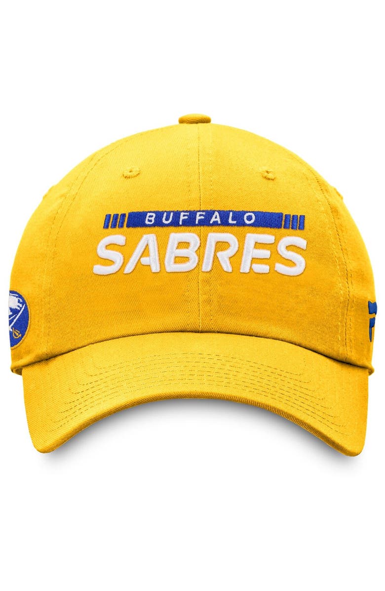 FANATICS Men's Fanatics Branded Gold Buffalo Sabres Authentic Pro Rink Adjustable Hat, Alternate, color, 