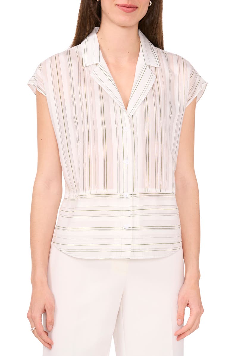 Halogen<sup>®</sup> Stripe Button-Up Shirt, Main, color,