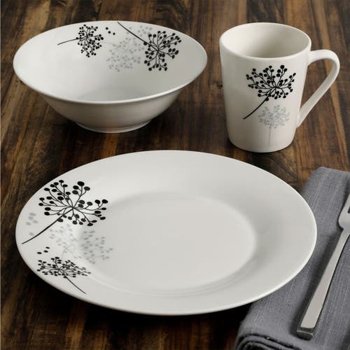 Gibson Netherwood 12-piece Dinnerware Set In White