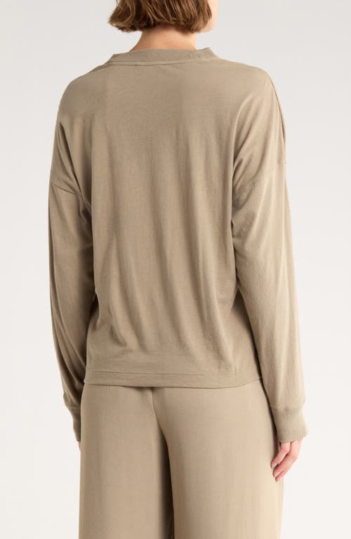 Vince Long Sleeve Drop Shoulder Top In Neutral