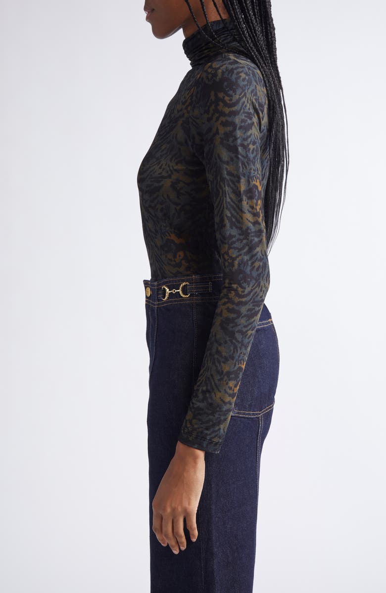 Ulla Johnson Aurelia Funnel Neck Jersey Top, Alternate, color, Desert Jasper