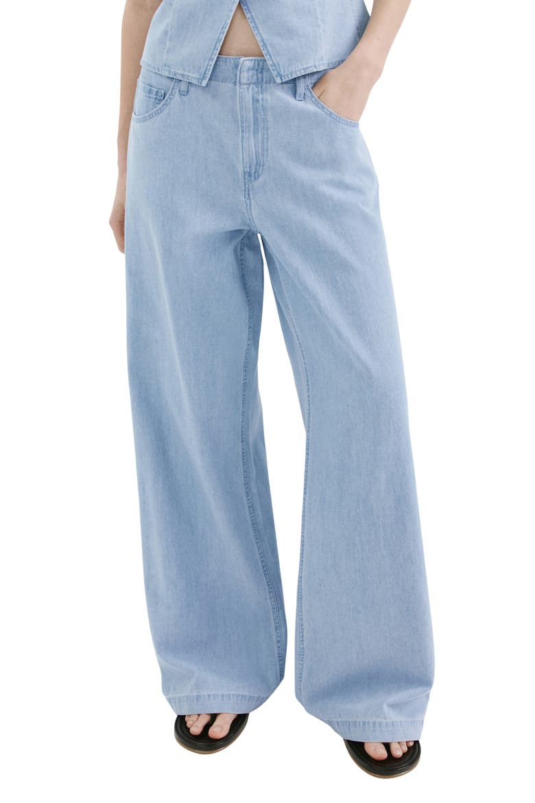 Mid Rise Wide Leg Jeans, Main, color, LIGHT BLUE