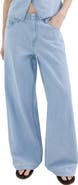 MANGO Mid Rise Wide Leg Jeans