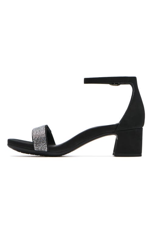 Abeo Avenue Strap Heels In Black Sparkle - Metatarsal