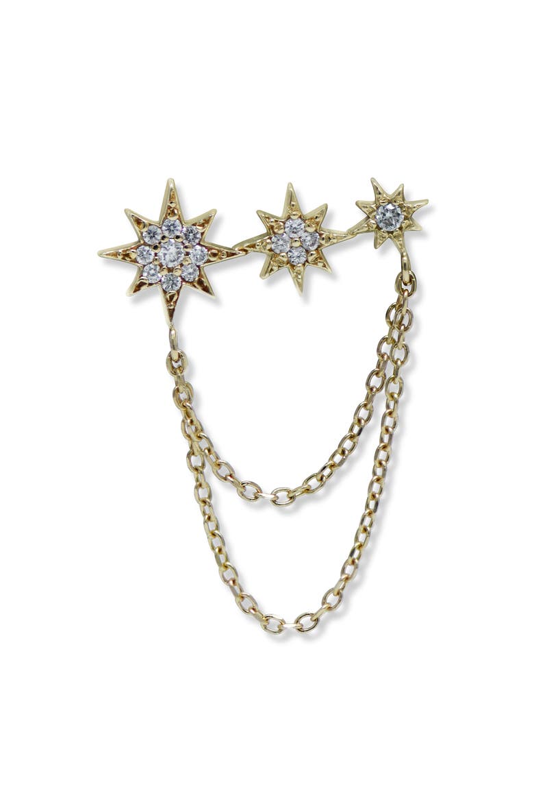 Morgan North Star Drop Earrings, Main, color, GOLD RIGHT