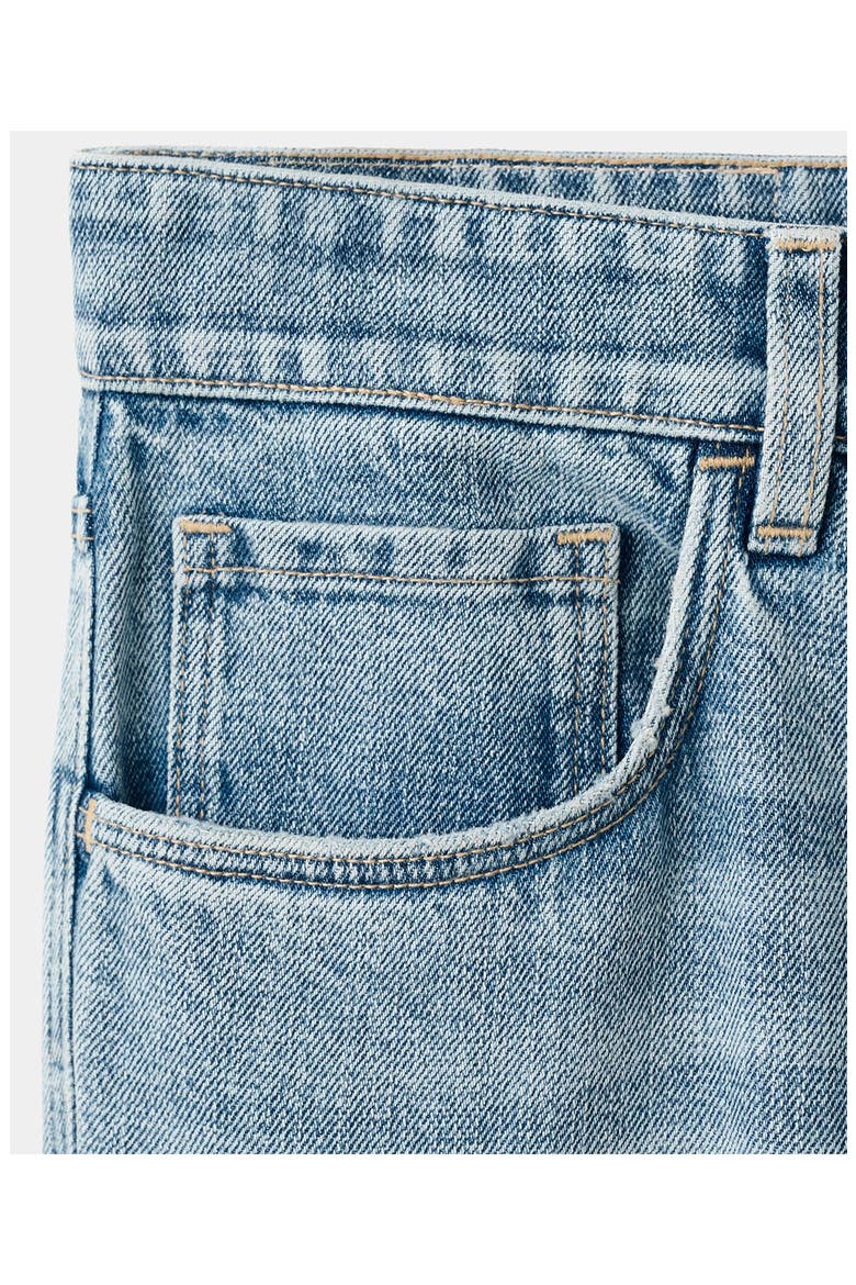 Cotton & Linen Straight Leg Jeans, Alternate, color, LIGHT VINTAGE BLUE