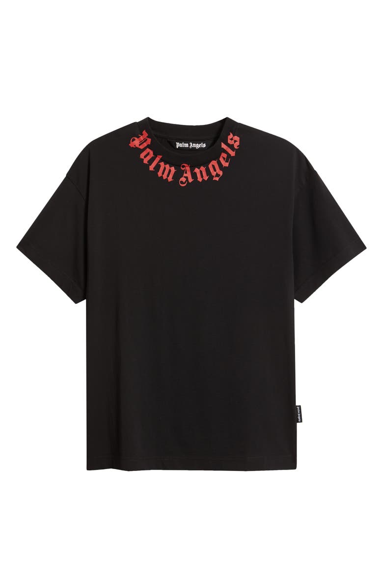 Palm Angels Logo Graphic Cotton T-Shirt, Main, color, Black Red