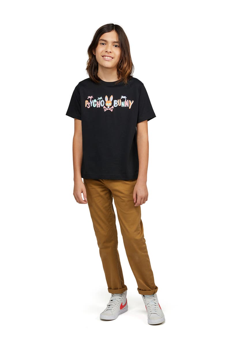 Psycho Bunny Kids' Jackson Hand Drawn Cotton Graphic Tee, Alternate, color, 
