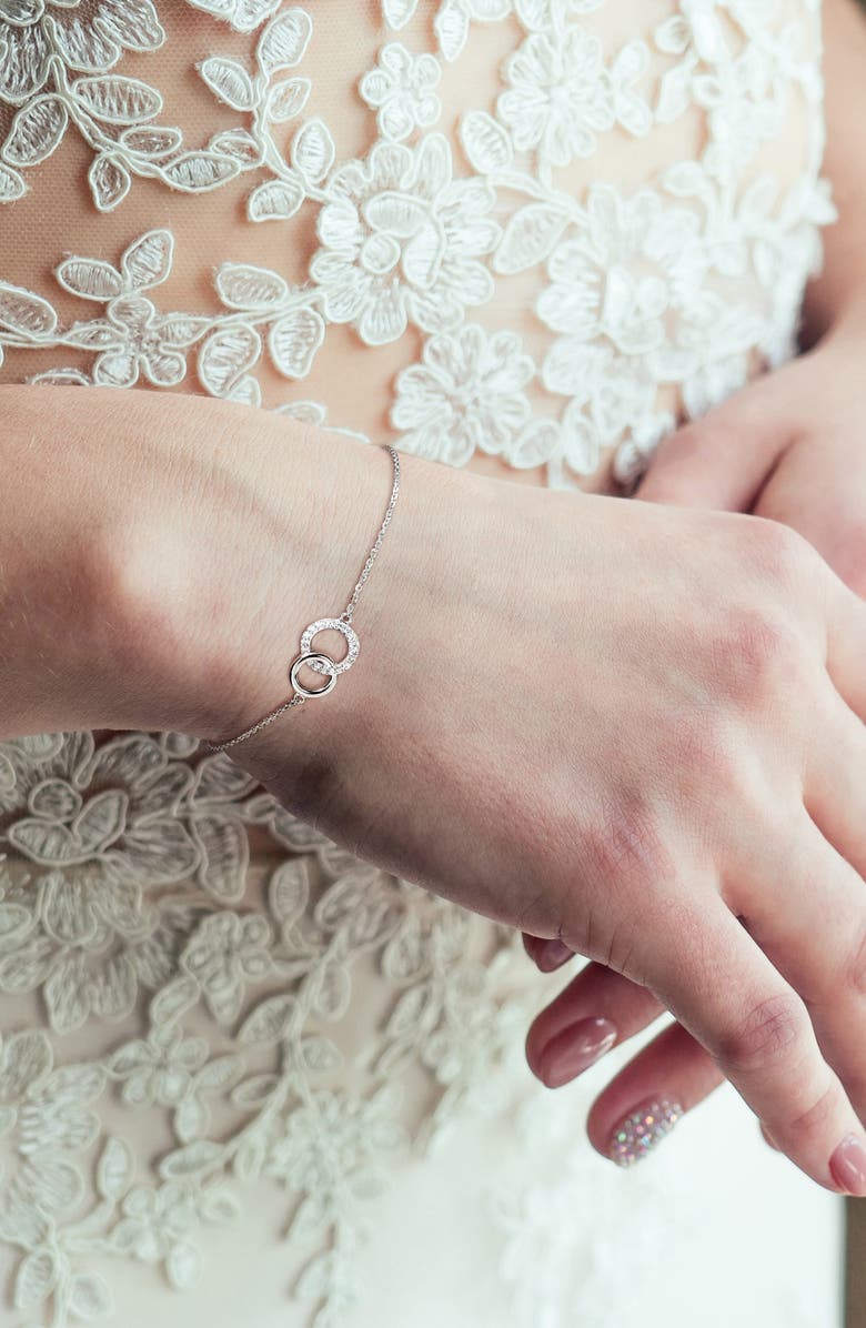 DELMAR Diamond Circle Charm Bracelet - 0.1ct., Alternate, color, Silver