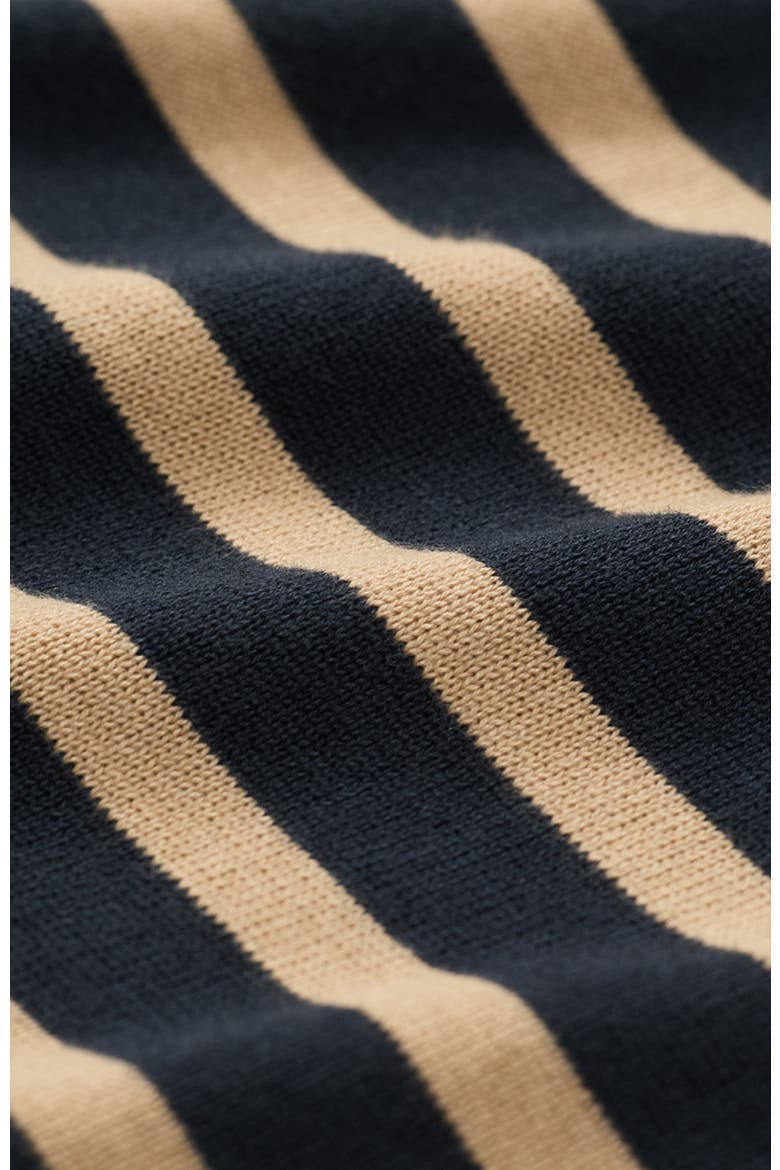 Organic Cotton Classic Fine Knit Relaxed Sweater, Alternate, color, Encinitas Stripe Midnight Blue