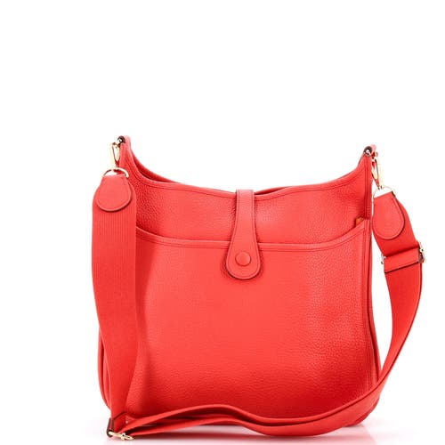 Pre-owned Hermes Hermes Evelyne Bag Gen Iii Clemence Gm In Purple