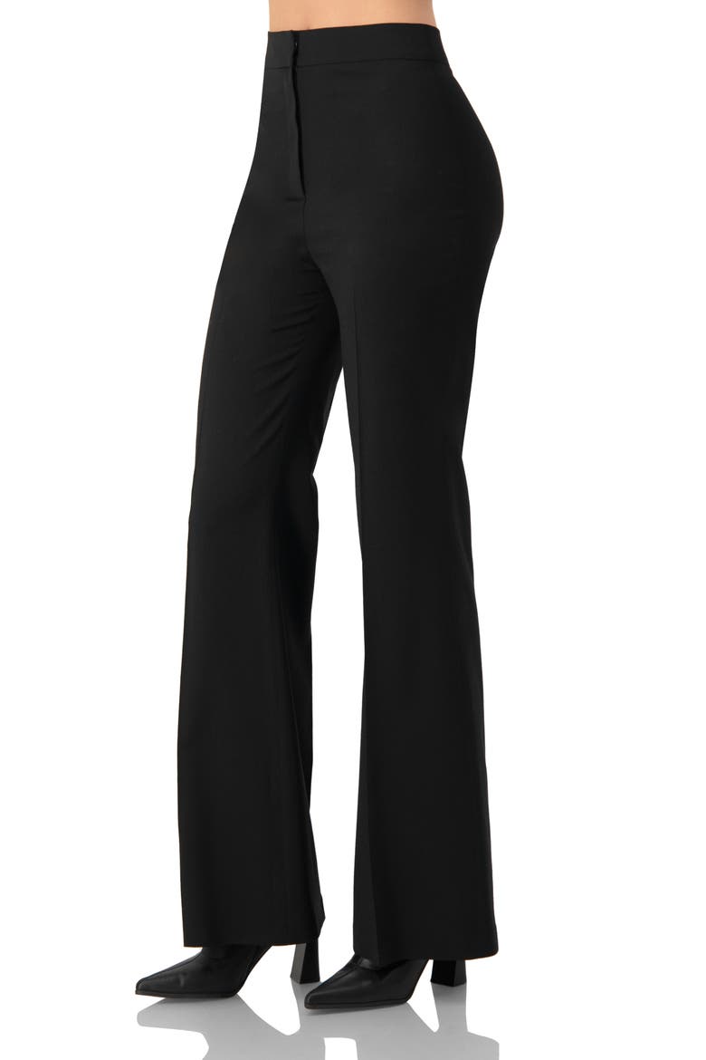 Classic Tailored Straight-Leg Pants, Alternate, color, Black