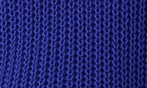 Eileen Fisher Peruvian Organic Cotton Cord Crew Neck Top In Blue