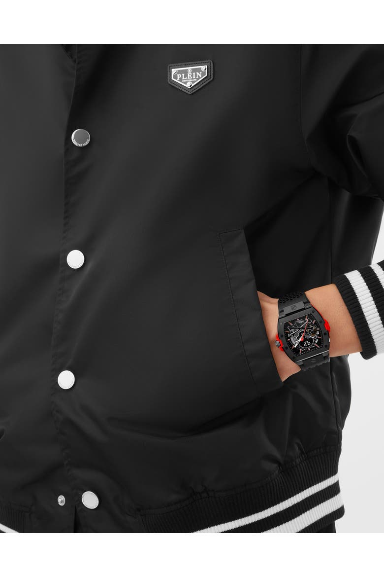 $keleton 2.0 Automatic Silicone Strap Watch Men, Alternate, color, black/red