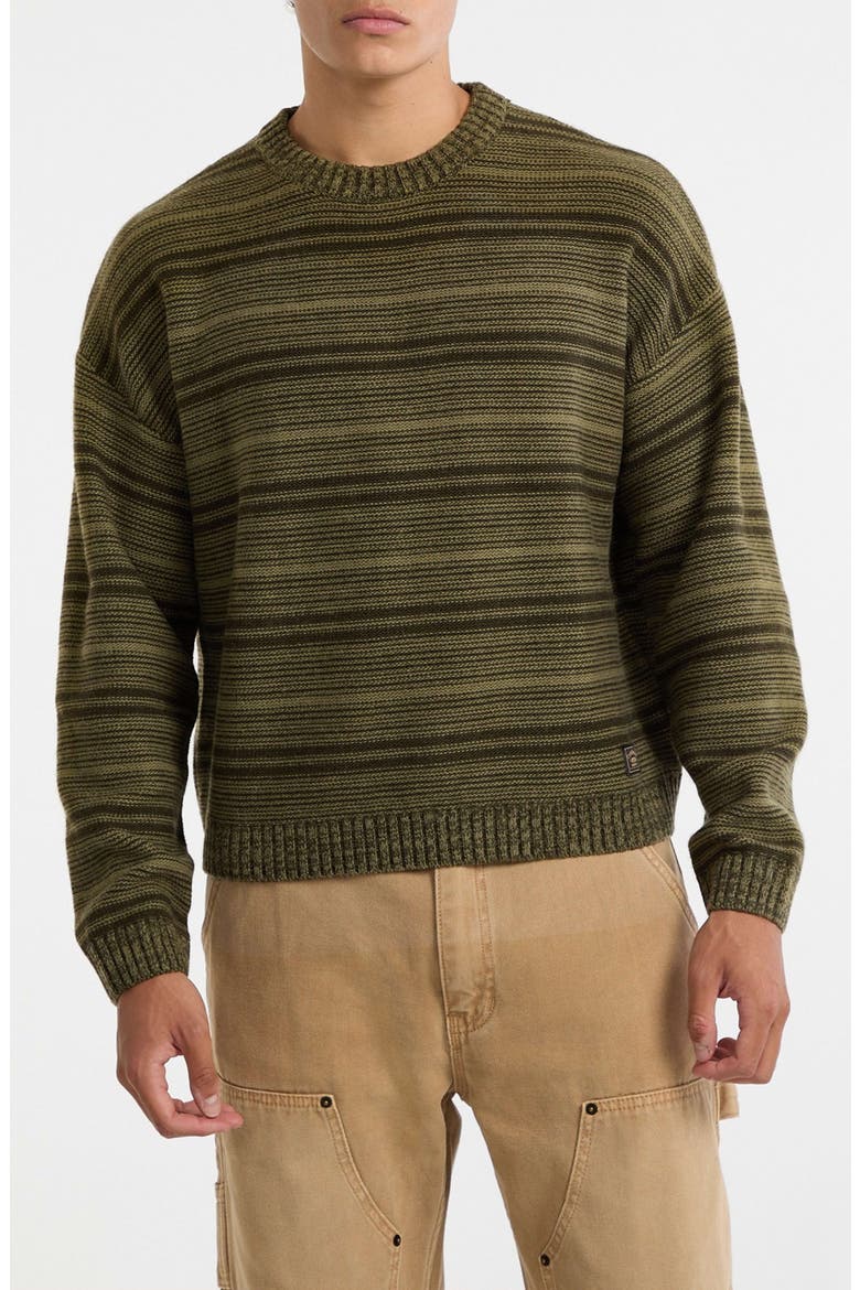 Boxy Stripe Sweater, Main, color, GREEN