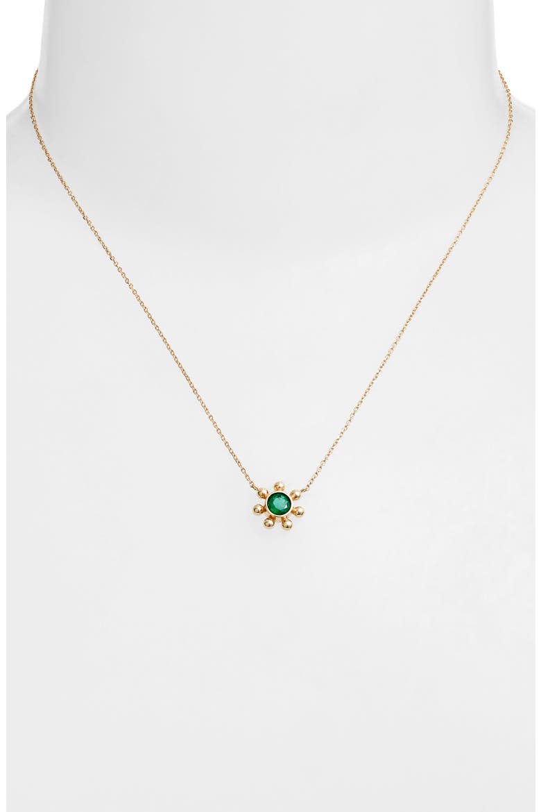 Dew Drop Marine Emerald & 14K Gold Pendant Necklace, Alternate, color, YELLOW GOLD/ EMERALD