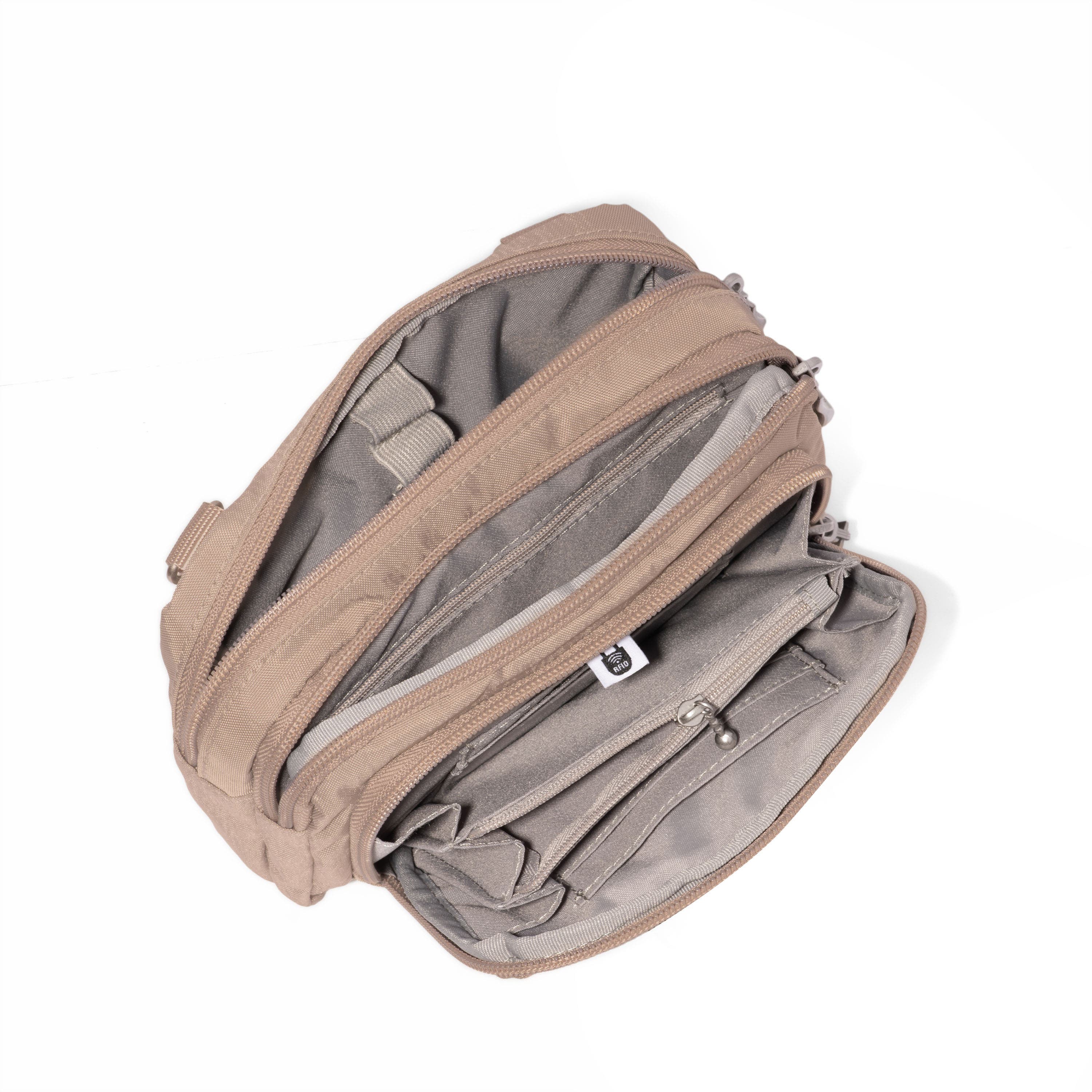 Trifecta RFID Wallet Crossbody Bag, Alternate, color, Moonrock