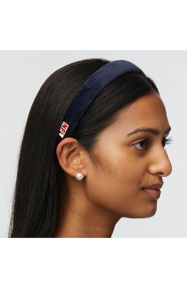 Lele Sadoughi Chicago Bears Charlotte Headband, Alternate, color, Navy 400