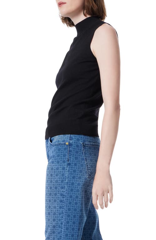 Do By Dee Ocleppo Mock Neck Sleeveless Sweater In Black