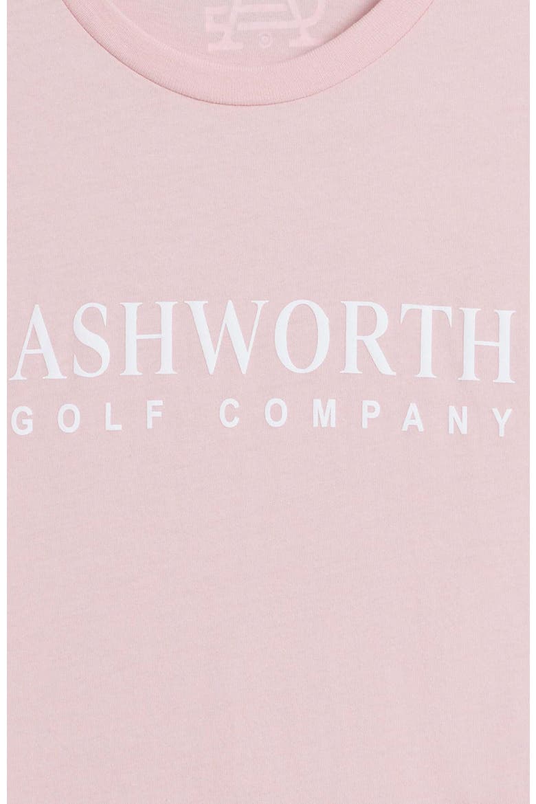 Ashworth Label Tee, Alternate, color, Heather Lt Pink w/ White