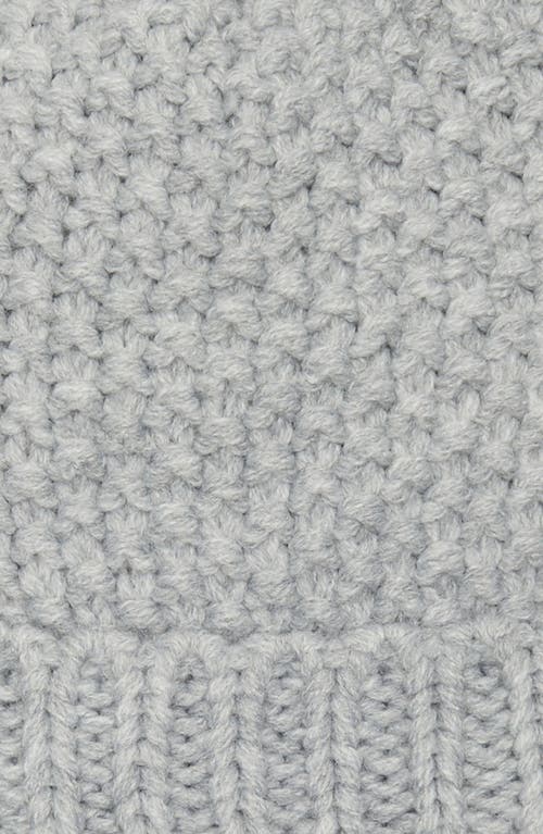 Capelli New York Kids' Seed Stitch Pompom Beanie & Mittens Set In Gray