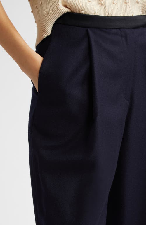Nackiyé Nackiyè Turkish Pleated Wool Pants In Marine