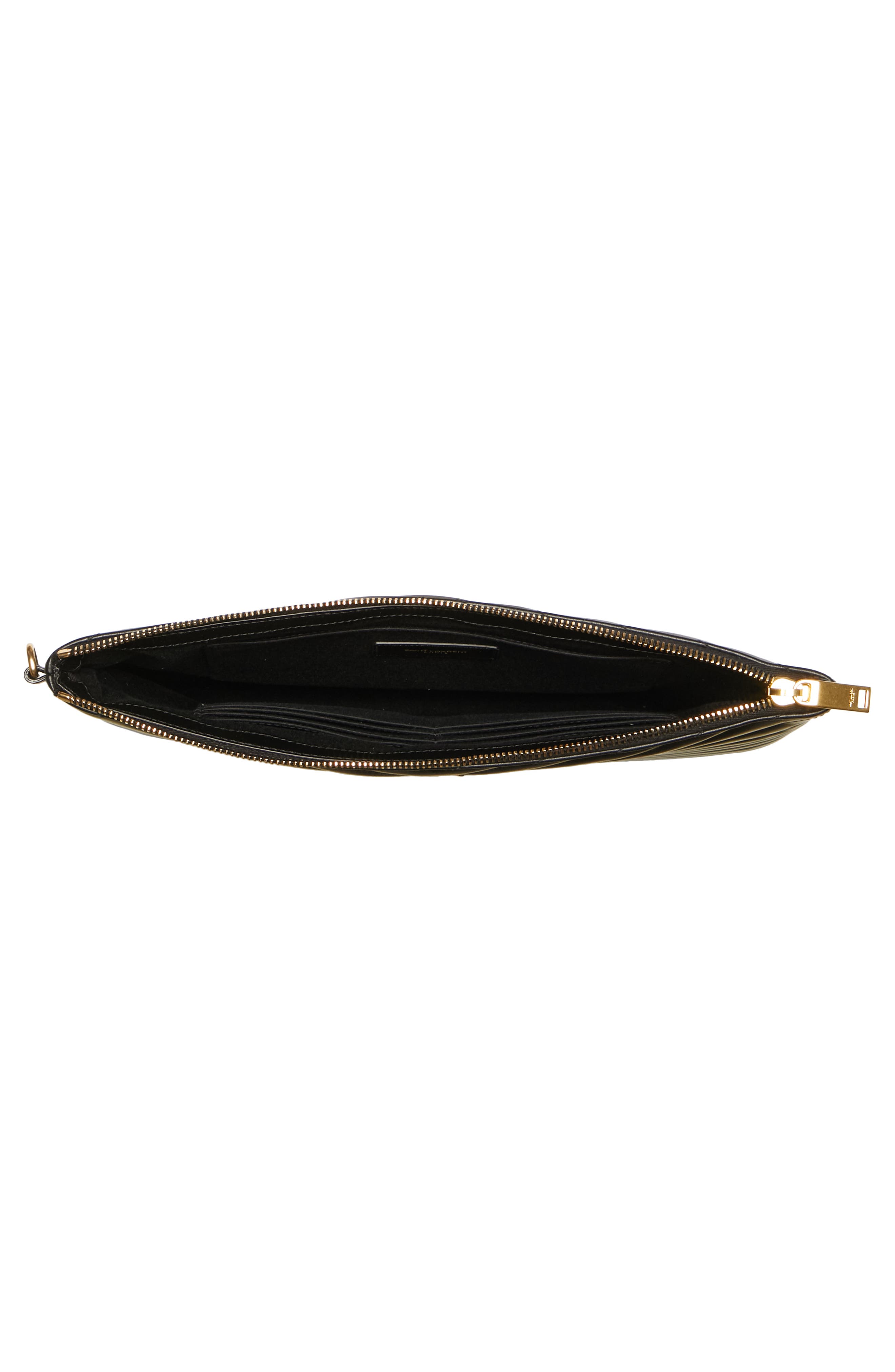 Saint Laurent YSL Monogram Matelassé Leather Tablet Pouch, Alternate, color, 