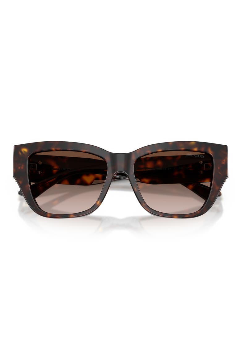 54mm Gradient Polarized Pillow Sunglasses, Alternate, color, HAVANA/ GRADIENT BROWN