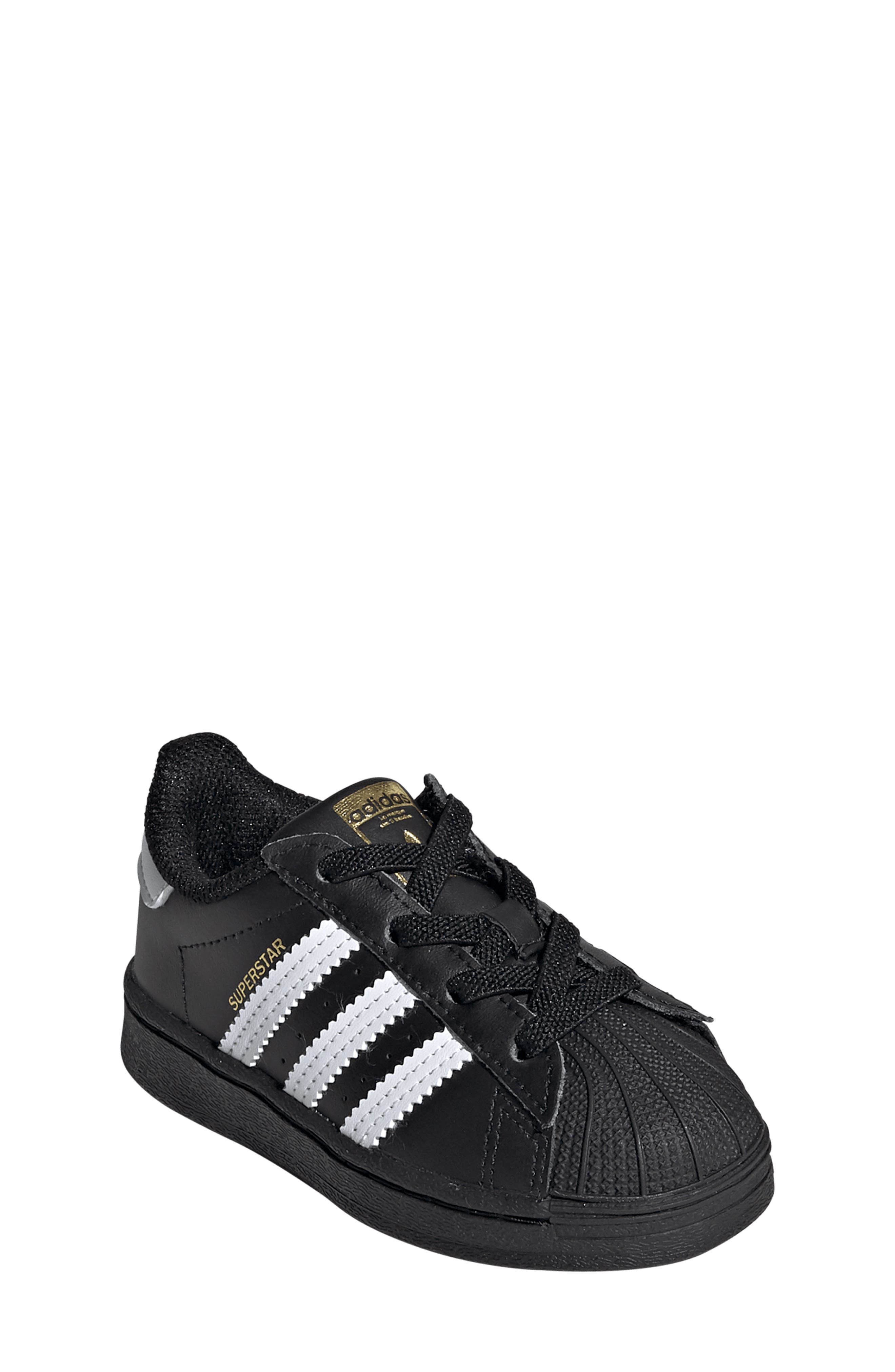 adidas Kids' Superstar Sneaker, Main, color, Black/ White/ Black