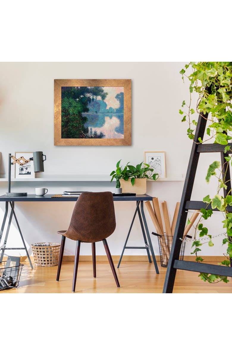 OVERSTOCK ART Morning on the Seine near Giverny La Pastiche Reproduction Canvas Art, Alternate, color,