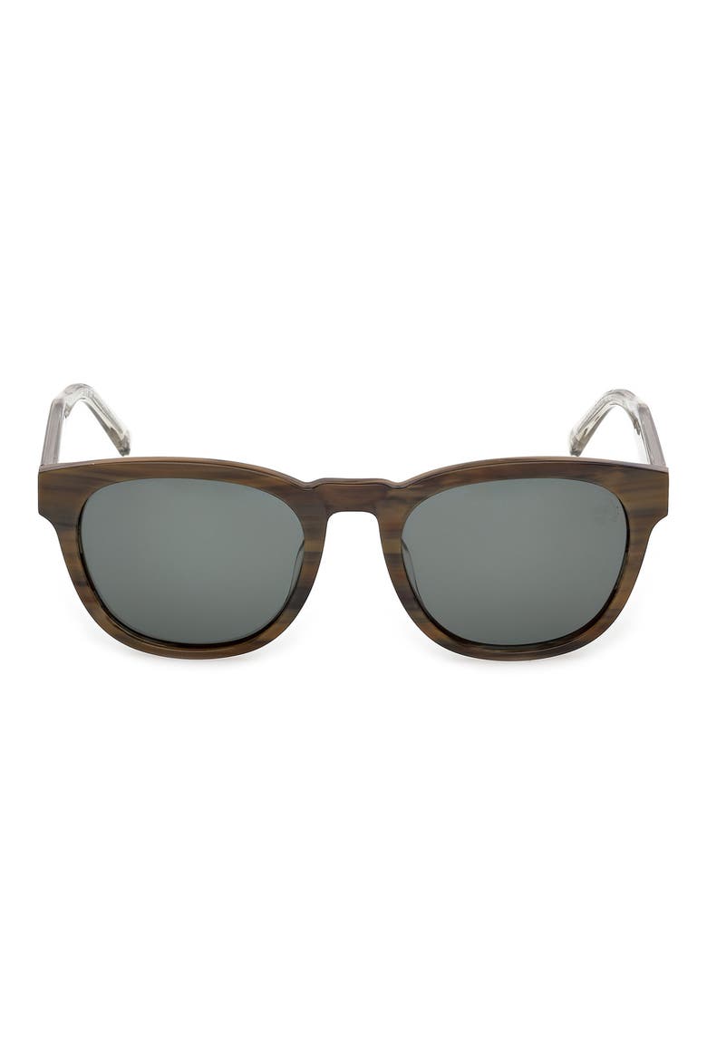 53mm Sunglasses, Main, color, SHINY DARK GREEN / GREEN