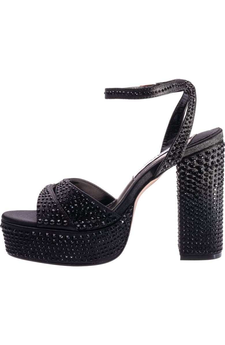 LADY COUTURE Rhinestone Platform Ankle Strap Sandal, Alternate, color,