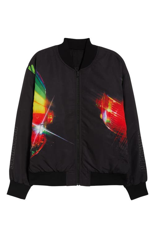 Pleasures Graphic-print Reversible Bomber Jacket In Black