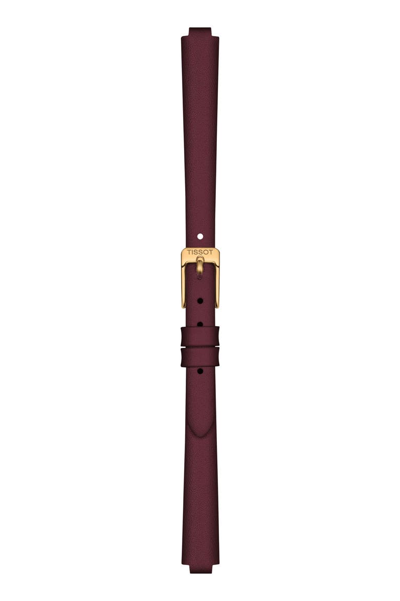Lovely Round Leather Watchband, Alternate, color, BURGANDY