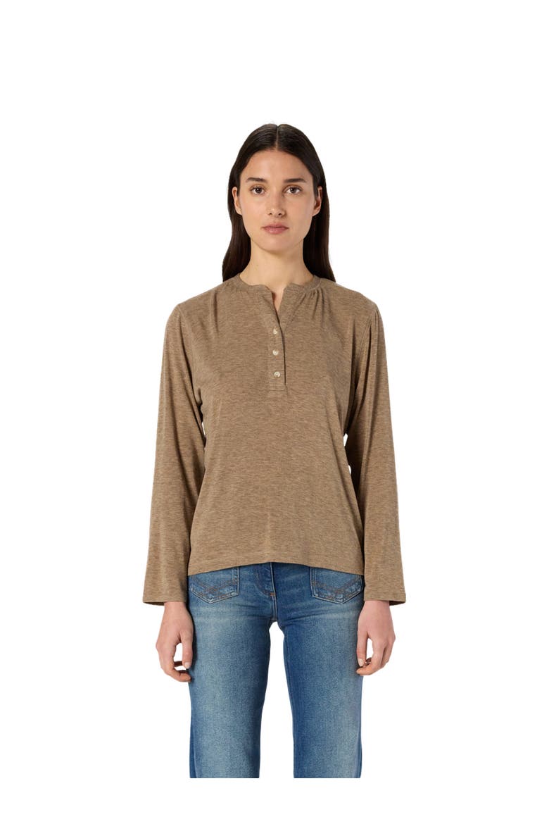 Hugue Long Sleeve Top, Main, color, Camel