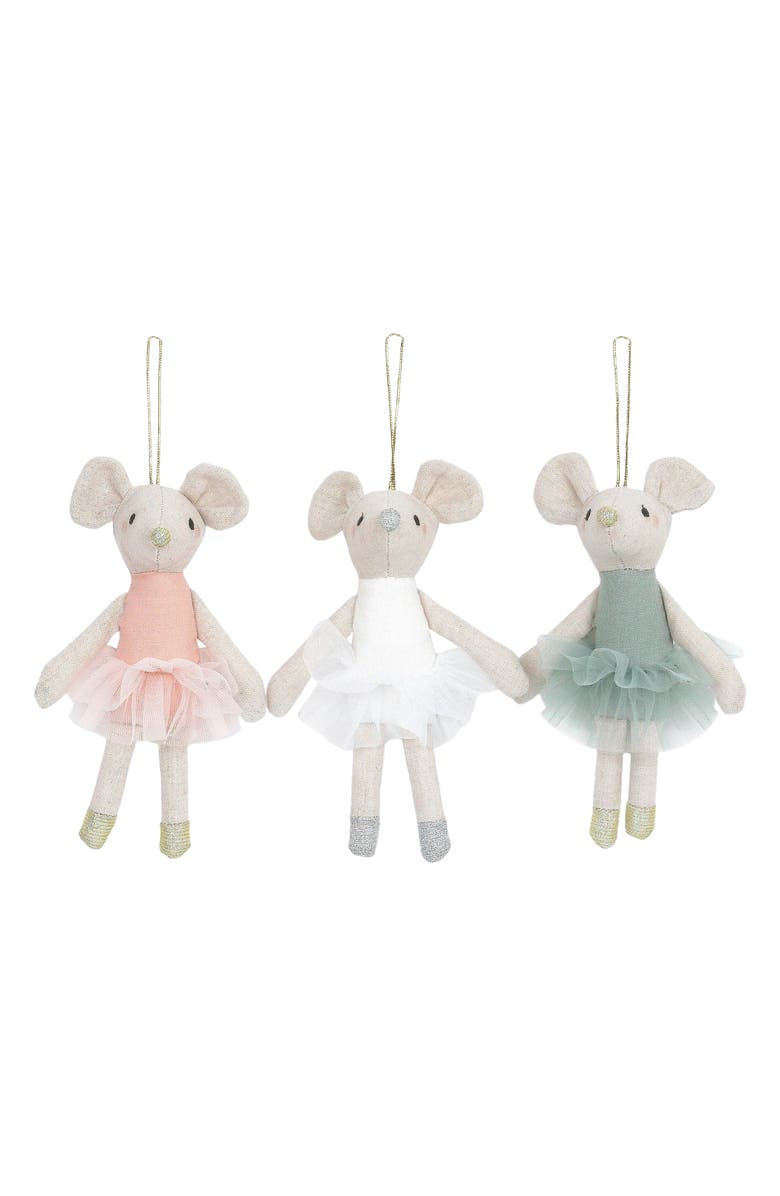 MON AMI Set of 3 Mice Ornaments, Main, color,