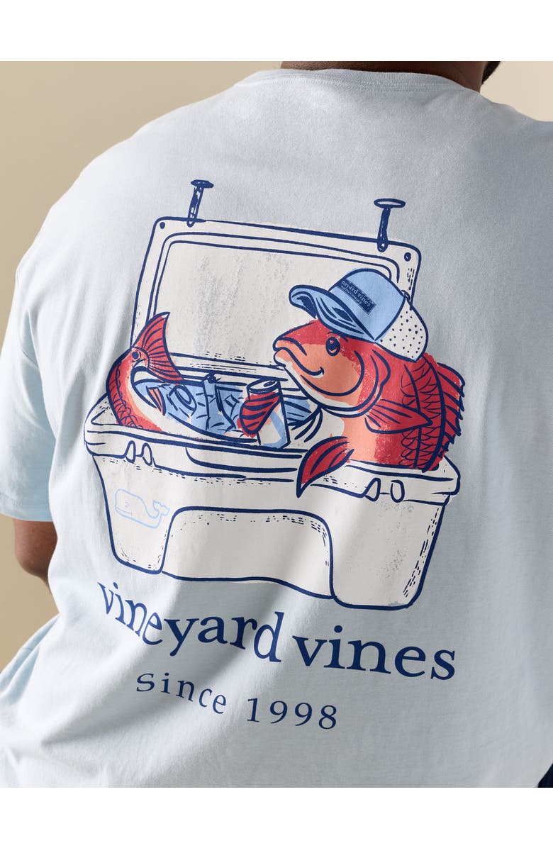 vineyard vines Big & Tall Redfish Cooler Pocket T-Shirt, Alternate, color, Del Mar Blue