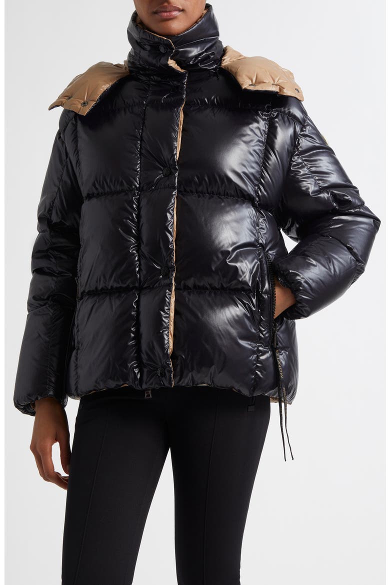Parana Down Puffer Jacket with Removable Hood, Main, color, BLACK/BLACK