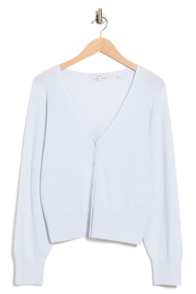 Raglan Sleeve Wool & Cashmere Cardigan, Alternate, color, H POWDER BLUE