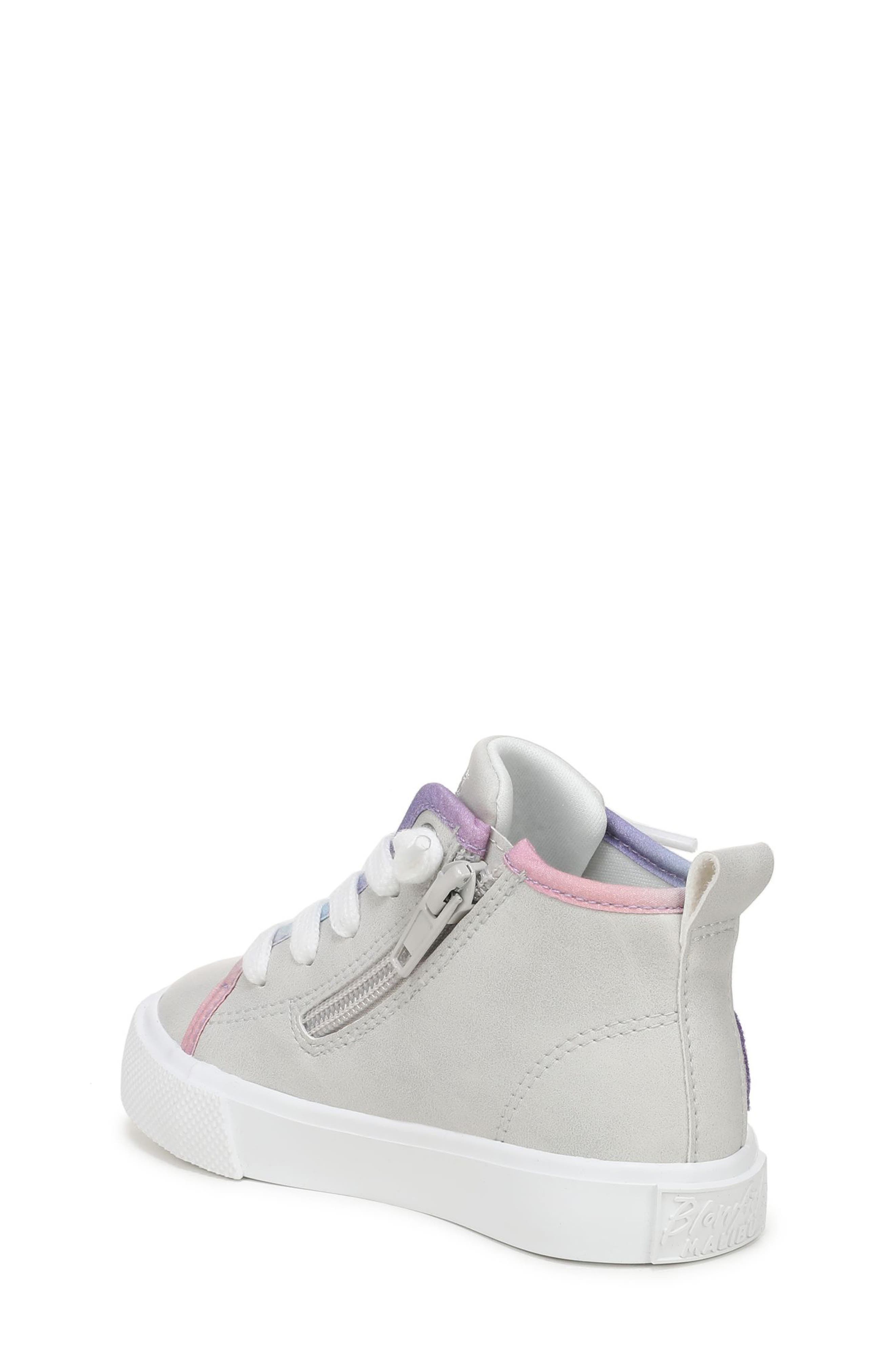 Blowfish Malibu Kids' Vibin' High Top Sneaker, Alternate, color, Grey / Pink / Purple